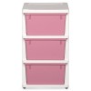 Nilkamal Chester 23 (Pink) Series Plastic Three Drawer Cabinet 